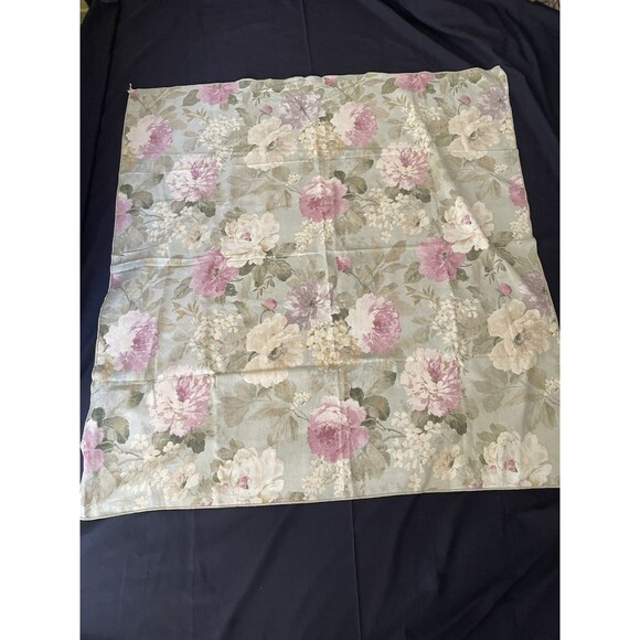 Vintage Shabby Chic Square Small Tablecloth Cottage Floral Rose Cotton - Picture 2 of 3